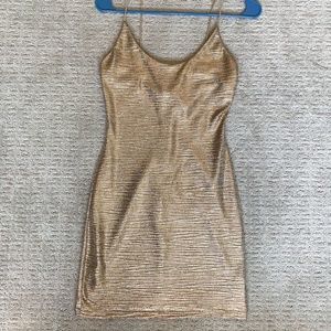 Alice + Olivia Gold Mini Dress